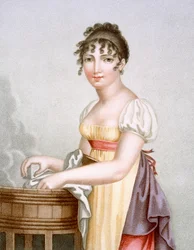 Die Wäscherin, graviert von Augrand, ca. 1816